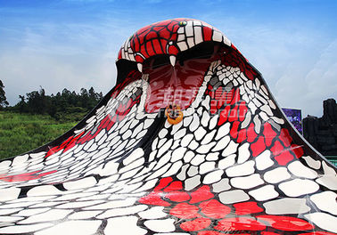 King Cobra Fiberglass Water Slides With The Slide Length Of 112m for Water Park