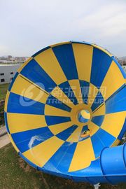 Colorful Outside Fiberglass Adult Water Slide 14.6m Platform Height In Themed Park