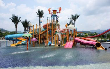 Thiết bị công viên nước bằng sợi thủy tinh tuỳ chỉnh, Sân chơi Gaint Aqua Pool cho Công viên nước