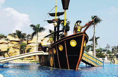 Customized Fiberglass Pirate Ship / Corsair Aqua Play Water Park Equipment