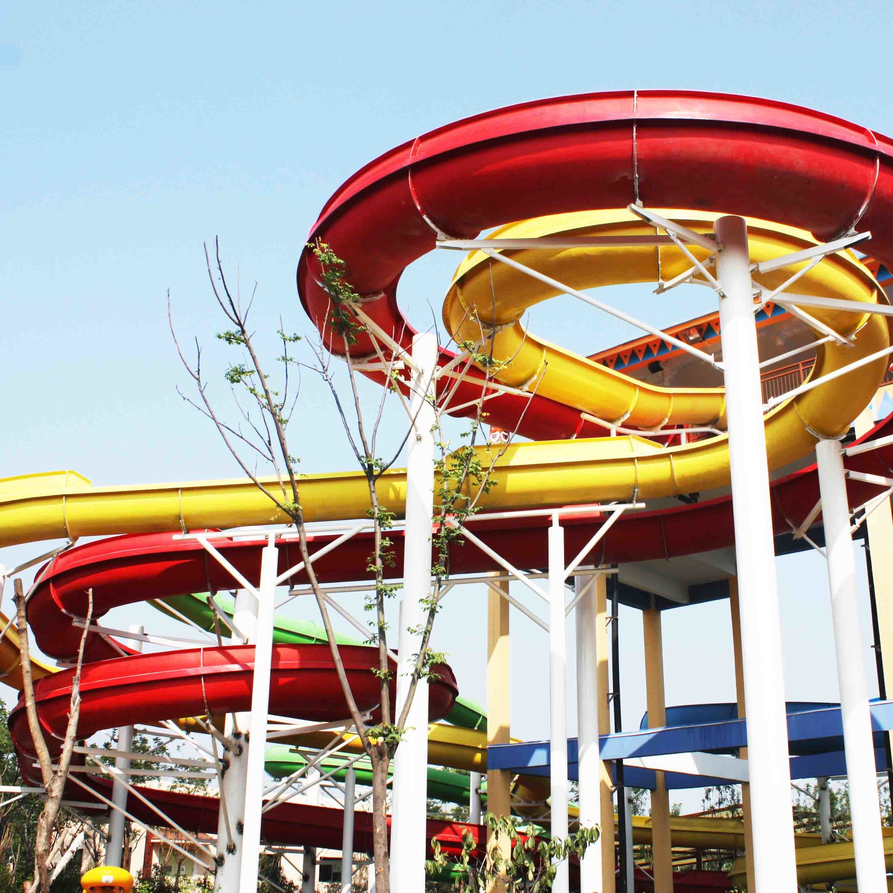 Packing Slide Raft Long Raft Spiral Plastic Water Slide With 304 Stainless Steel Screw , 3 ...