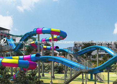 Commercial Fiberglass Adult Waterslide in Adventure Waterpark