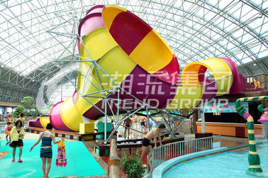 Small Fiberglass Pool Slides 30x20m Tornado Water Slide For Water Playground in Water Park
