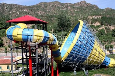 14.6m Platform Height Fibre Glass Slides  For Water Park , Adult Fiberglass Super Tornado
