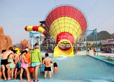 Water Park Fiberglass Super Tornado Adult , Kids Water Slides 14.6m Platform Height