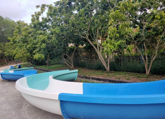 Loại nhiều làn đường xoắn ốc thủy tinh slide nước tùy chỉnh