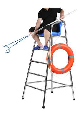 Durable 304 thép không gỉ Bể bơi Lifegurd ghế