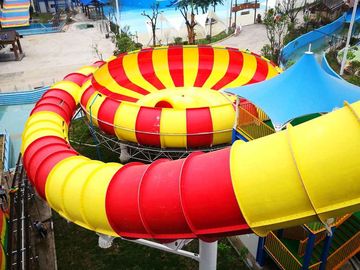Customized Exciting Garden Water Slide , Giant Space Backyard Water Slides Red / Yellow for Park