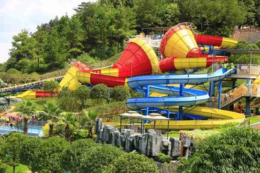 Lớn sợi thủy tinh nước Slides Tantrum Valley cho thanh thiếu niên / công viên nước thiết bị