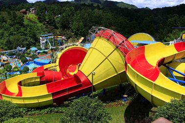An toàn sợi thủy tinh Backward Tantrum Valley cho Aqua Park / công nghiệp trượt nước
