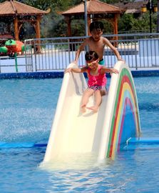 Customized 3 Riders Kids' Water Slides Aqua Park Equipment , Pink / Orange / Blue