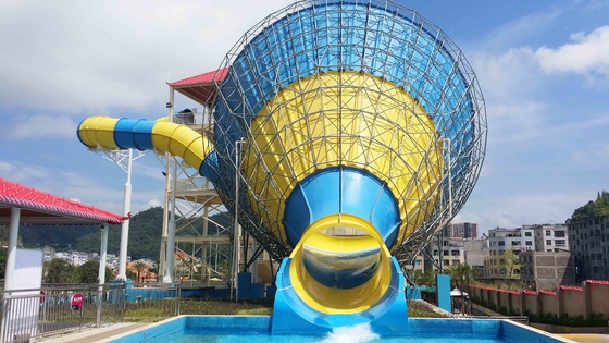 Large Fiberglass Water Slides for Aqua Funny , Large Tornado Water Slide for Water Park