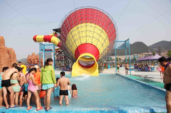 Fiberglass Super Tornado Water Slide 14.6m Platform Height Easy Maintenance