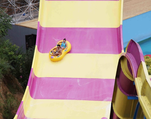 Custom Water Slides , Amusement Park Boomerang Aqua Slide For 2 People in Gaint Aqua Park