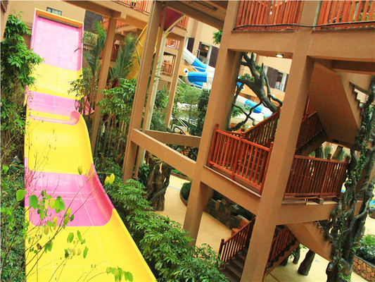 Custom Water Slides , Amusement Park Boomerang Aqua Slide For 2 People in Gaint Aqua Park