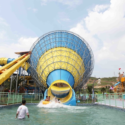 Tornado Large Fiberglass Water Slides , 720 Riders Per Hour Capacity of Water Park