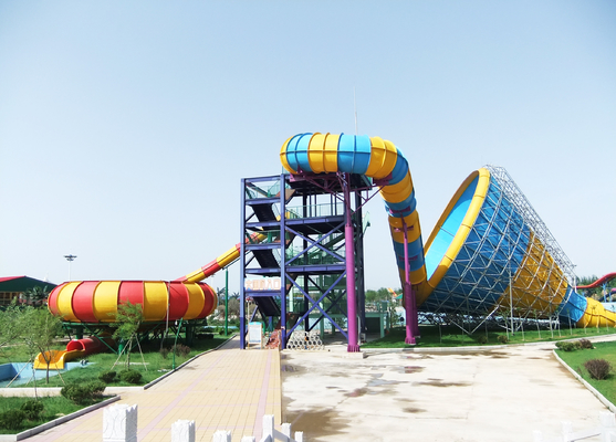 Water Playground Equipment Fiberglass Water Slides , Super Bowl Water Slide