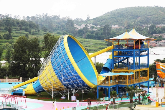 Customized Fiberglass Water Slides for Family / Aqua Play Water Park