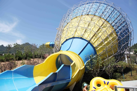 Customized Fiberglass Water Slides for Family / Aqua Play Water Park