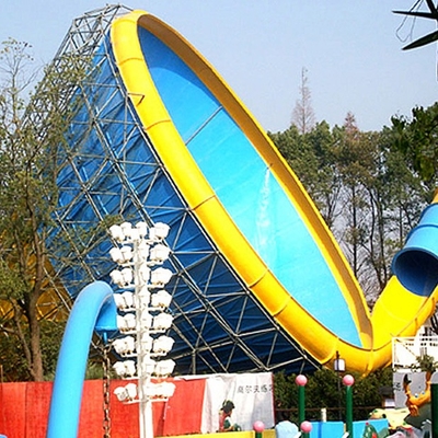 Tornado fiberglass water pool slides for adult , swimming pool slides