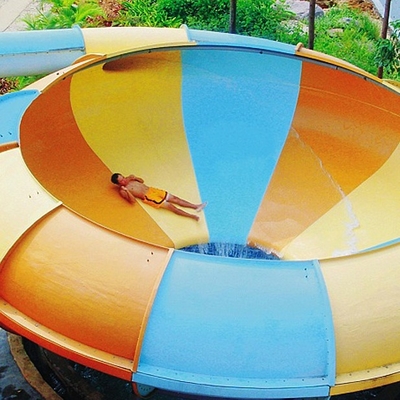 Water Playground Equipment Fiberglass Water Slides , Super Bowl Water Slide
