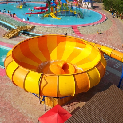 Water Playground Equipment Fiberglass Water Slides , Super Bowl Water Slide