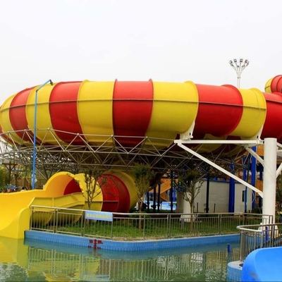 Customized Exciting Garden Water Slide , Giant Space Backyard Water Slides Red / Yellow for Park
