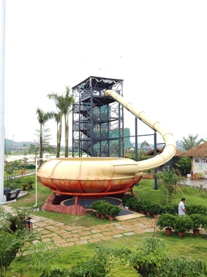 Space Bowl Water Slide Fiberglass Water Park Equipments for Adults Aqua Park