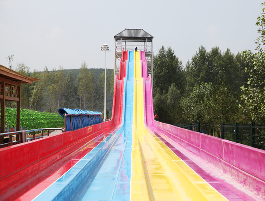 4 Lanes GRP Custom Water Slides / Amusement Park Water Slides for Adults