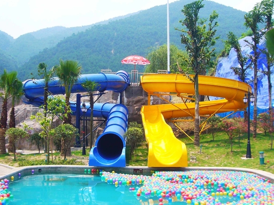 Customized Children Water Slides Amusement Park Games With Galvanized Steel Support