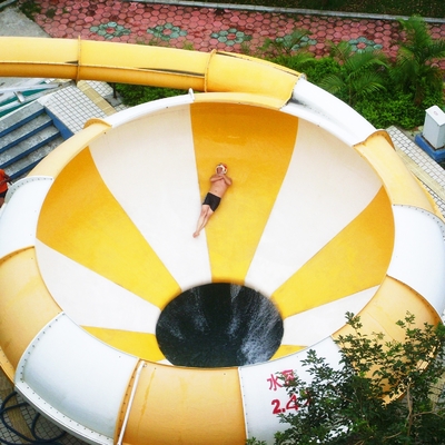 Customized Exciting Aqua Park Fiberglass Water Slides / Body Slide for Water Fun