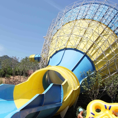 Huge Tornado Custom Water Slides Width 18.6m 42*60m For Family Riding