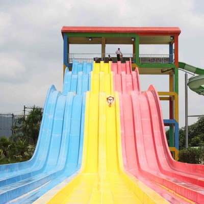 Multi Lanes Rainbow FRP Custom Water Slides Amusement Park Big Water Slide