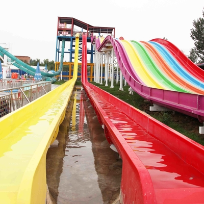 General Water Park Item Custom Water Slides High Speed With 120 Riders / H Capacity