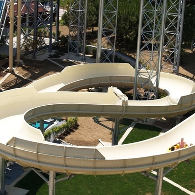 FRP Trượt nước tùy chỉnh, 6 người Sợi thủy tinh Gia đình Slide, Công viên Aqua Park