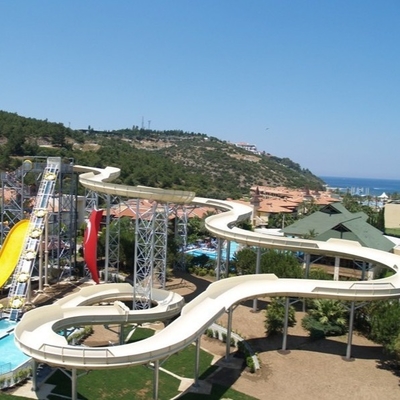 FRP Trượt nước tùy chỉnh, 6 người Sợi thủy tinh Gia đình Slide, Công viên Aqua Park
