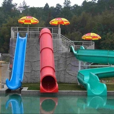 Commercial Fiberglass Kids' Water Slides Water Park Equipment For Swimming Pool