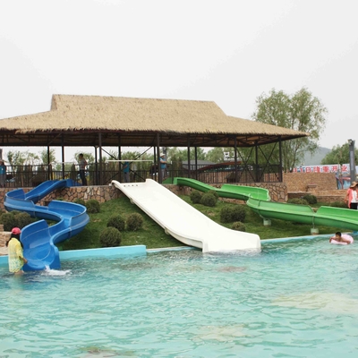 Commercial Fiberglass Kids' Water Slides Water Park Equipment For Swimming Pool