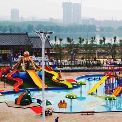 Fiberglass Children Water Slide for a water park Blue / Yellow  / customized for Kids Water Park