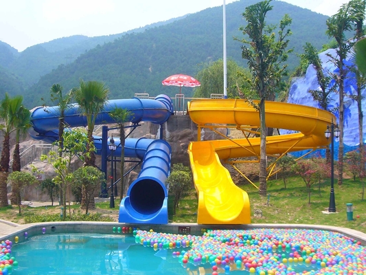 Mini Water Park Equipment Fiberglass Swimming Pool Slide For Kids Playground