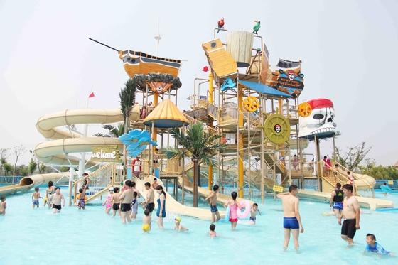 Giant Customized Water Playground Equipment for Aqua Theme Park Fiberglass Water Slide