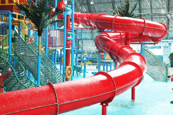 Family Commercial Aqua Playground Fiberglass Slides for Theme Parks Games