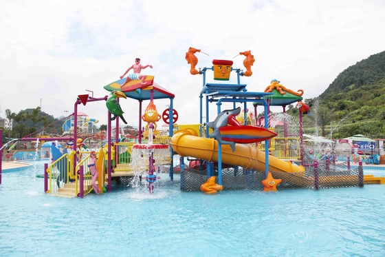 Funnuy Kids' Water Playground For Children Play Area / Equipment Floor Space 9.5*6.5m