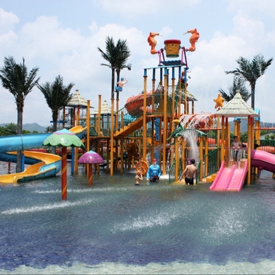 Thiết bị công viên nước bằng sợi thủy tinh tuỳ chỉnh, Sân chơi Gaint Aqua Pool cho Công viên nước