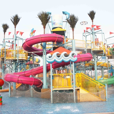 Thiết bị công viên nước bằng sợi thủy tinh tuỳ chỉnh, Sân chơi Gaint Aqua Pool cho Công viên nước