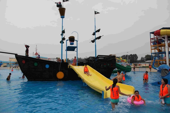 Corsair Aqua Play Water Park Equipment / Customized Fiberglass Pirate Ship