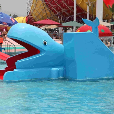 Công viên nước ngoài Whales Cartoon Shape Kids Pool Nước Slides, SGS