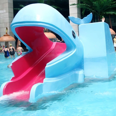 Công viên nước ngoài Whales Cartoon Shape Kids Pool Nước Slides, SGS