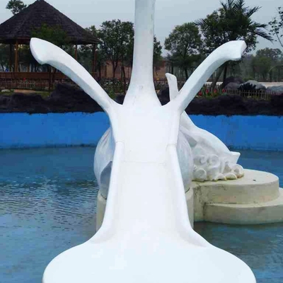 Kids Small Cartoon Swan Fiberglass Water Pool Slides For Aqua Park / Swimming Pool