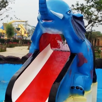 Trượt nước bể bơi ngoài trời cho trẻ em, mô hình Voi Nhỏ